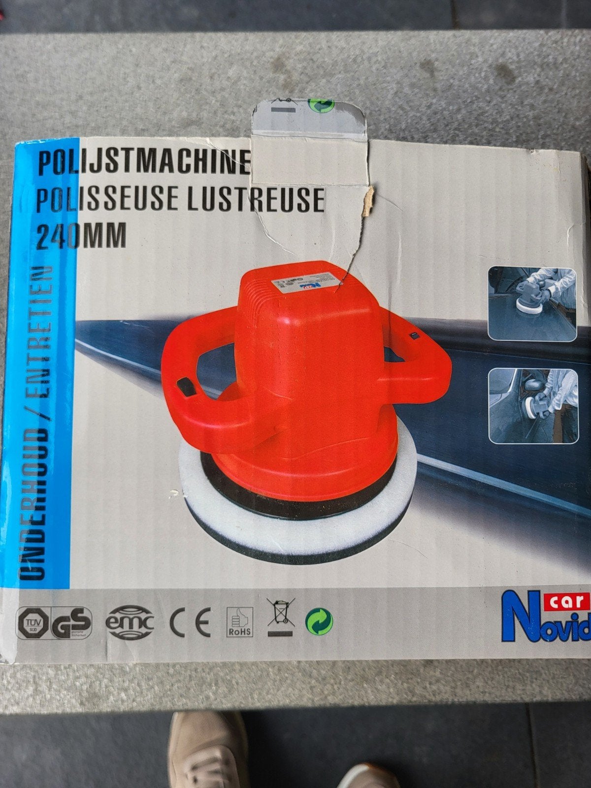 auto polijstmachine, Ophalen