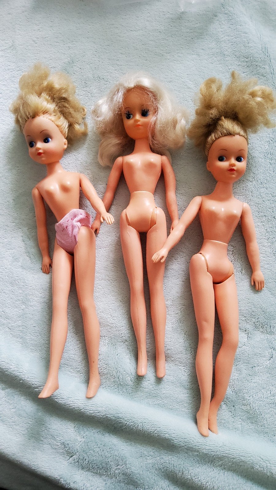 3 vintage Barbie Sindy Fleur Tienerpop blonde haren., Ophalen of Verzenden, Gebruikt, Fashion Doll