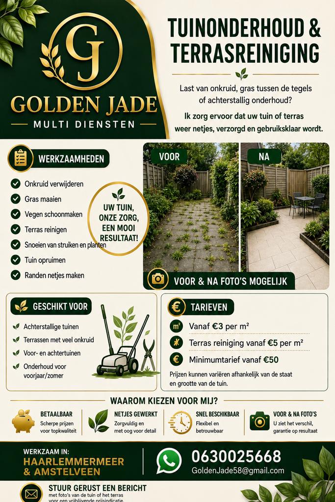 Tuinonderhoud en terrasreiniging, Diensten en Vakmensen, Tuinmannen en Stratenmakers
