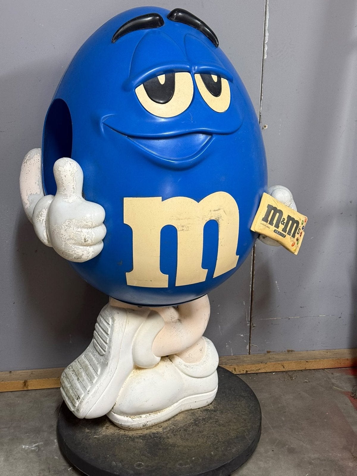 Zeldzame XXL M&M display pop - 160cm hoog, Ophalen of Verzenden, Gebruikt, Reclamebord