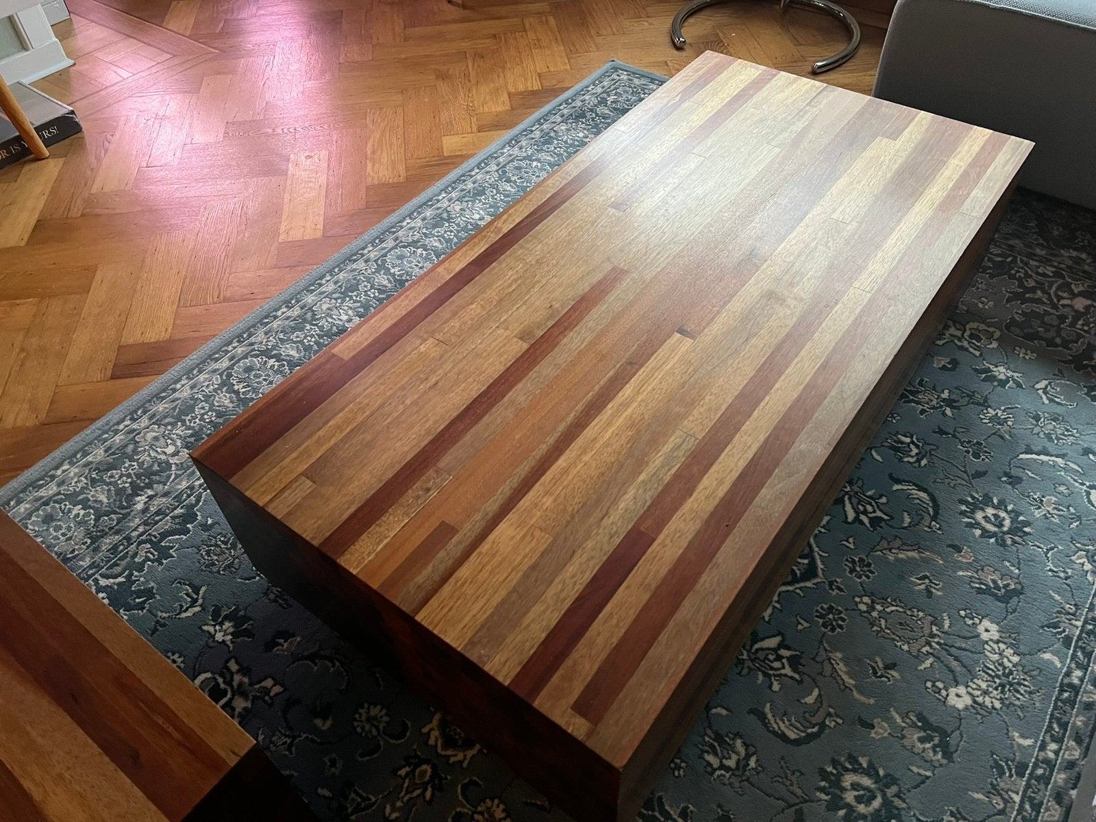 Aulia salontafels, Ophalen, Gebruikt, 100 tot 150 cm, Teakhout