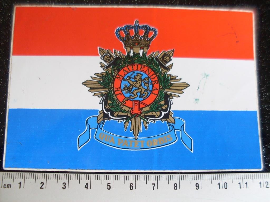 sticker qua patet orbis logo embleem nederland vlag NL, Verzenden, Zo goed als nieuw, Bedrijf of Vereniging