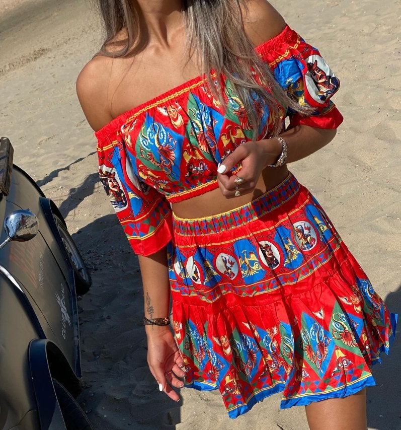 Azara Paris Festival Set S/M - Strapless Croptop & Rok, Ophalen of Verzenden, Nieuw