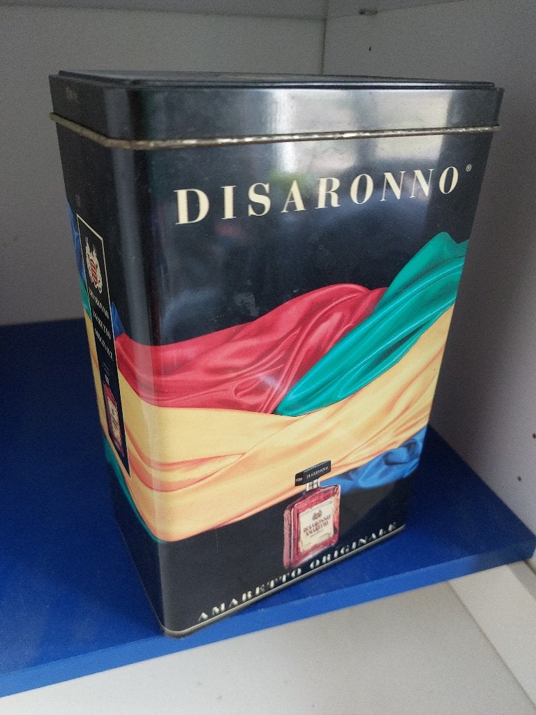 blik Disaronno Amaretto original, Verzamelen, Blikken, Ophalen of Verzenden, Overige
