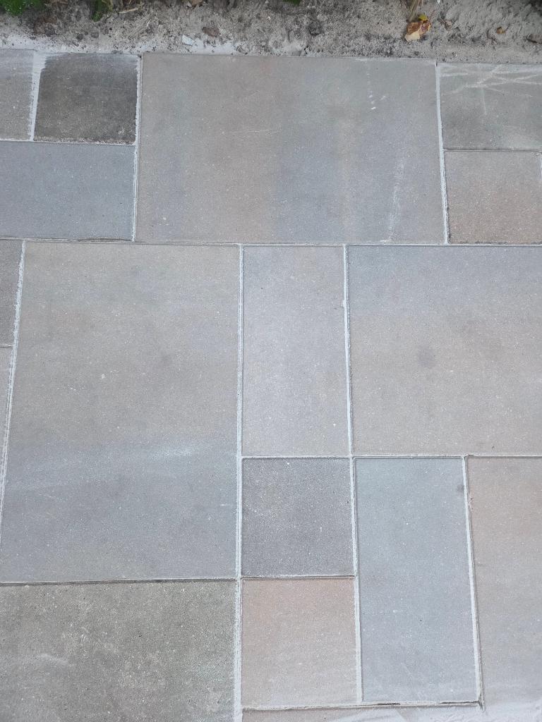 GRATIS: ca. 20 m2 Betontegels Everton XL (Wildverband), Ophalen, Gebruikt, 10 m² of meer, Beton