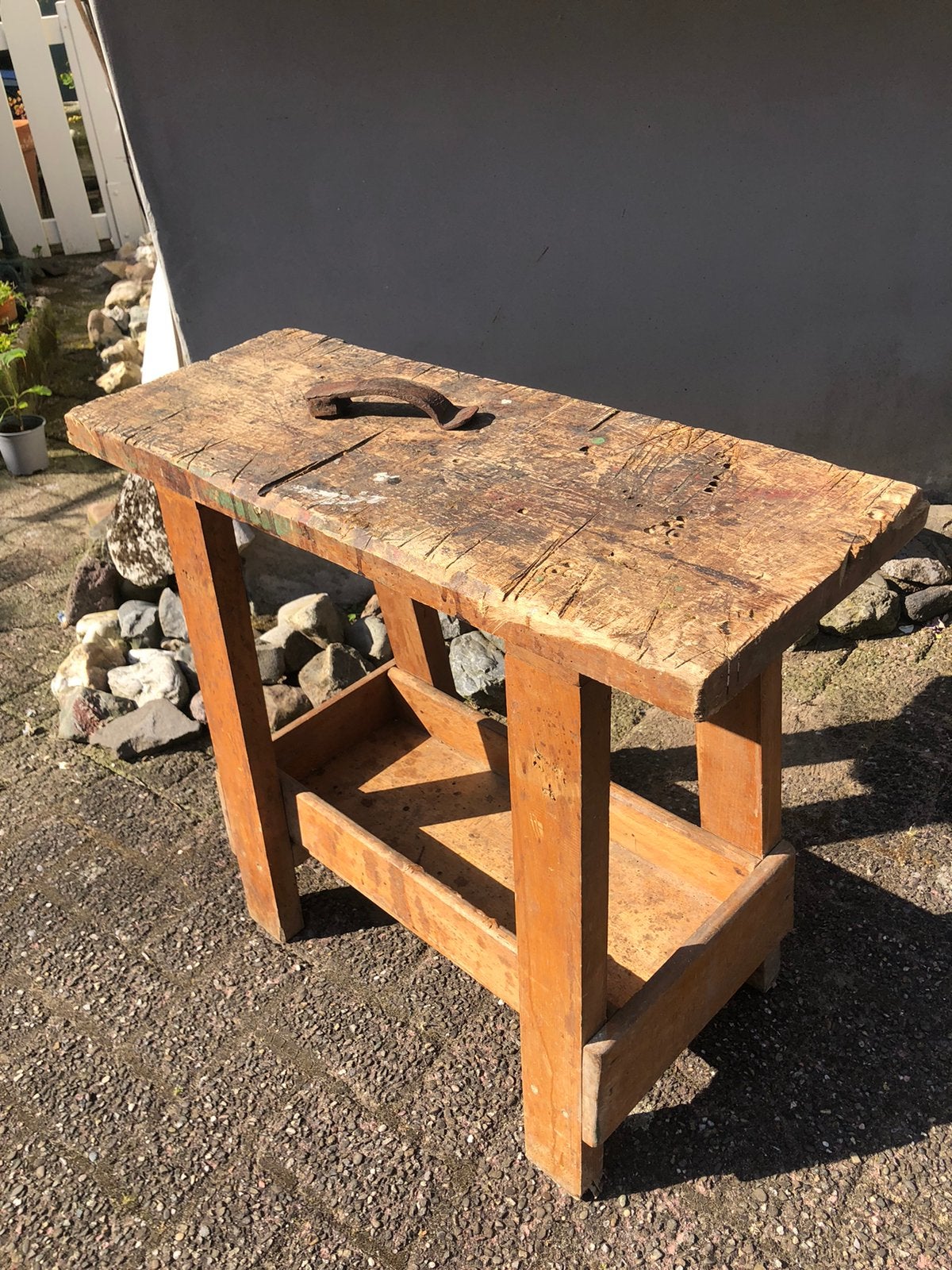 Werkbankje/stoer werkbankje/oud werkbankje, Ophalen of Verzenden