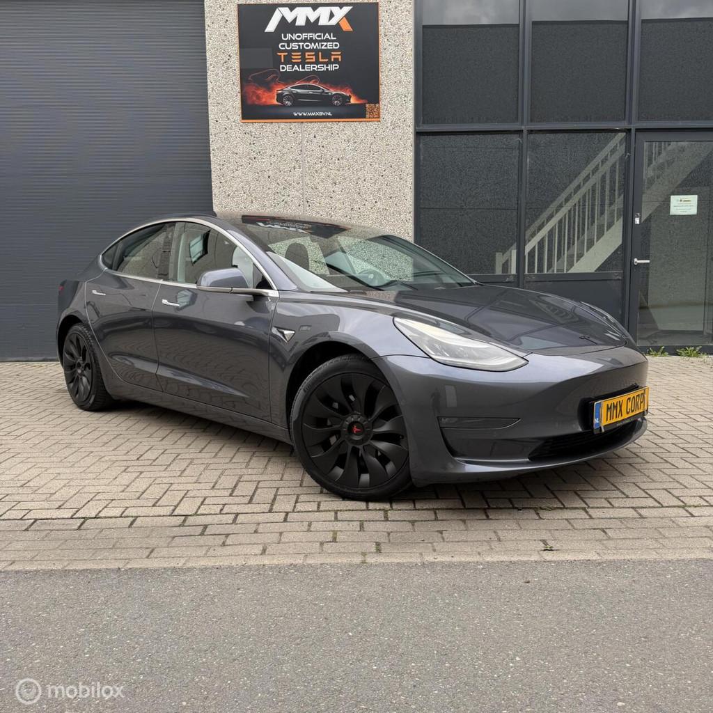 Tesla Model 3 Long Range AWD + MMX PACK + IAP, Auto's, Tesla, Automaat, Gebruikt, Zwart, Overige carrosserieën