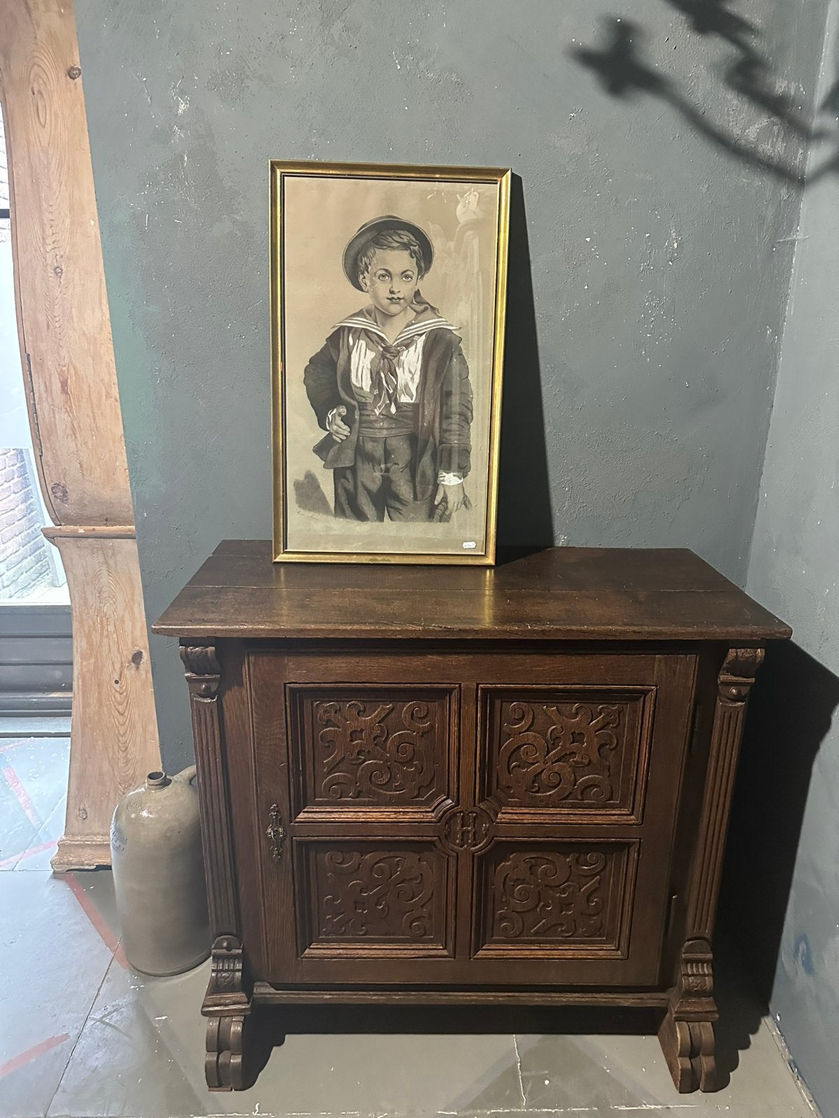 "HENDRICKX "  Eiken 1 Deurs Kast., Antiek en Kunst, Ophalen of Verzenden