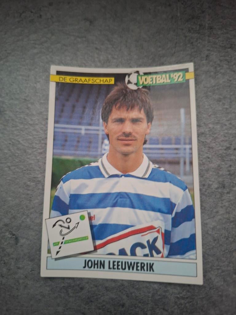 Panini sticker Voetbal 92. John Leeuwerik De Graafschap., Verzenden, Zo goed als nieuw, Sticker