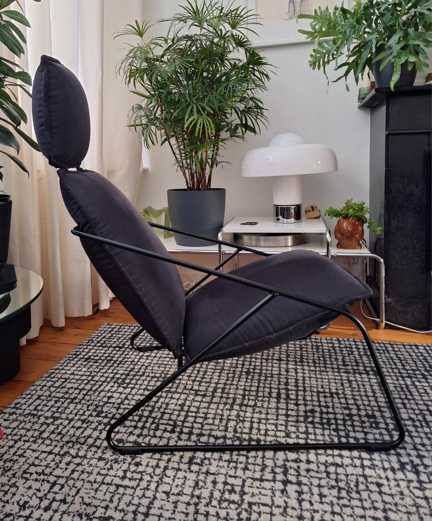 fauteuil stoel ikea Villstad Carl Ojerstam, Ophalen, Gebruikt, 75 tot 100 cm, Stof
