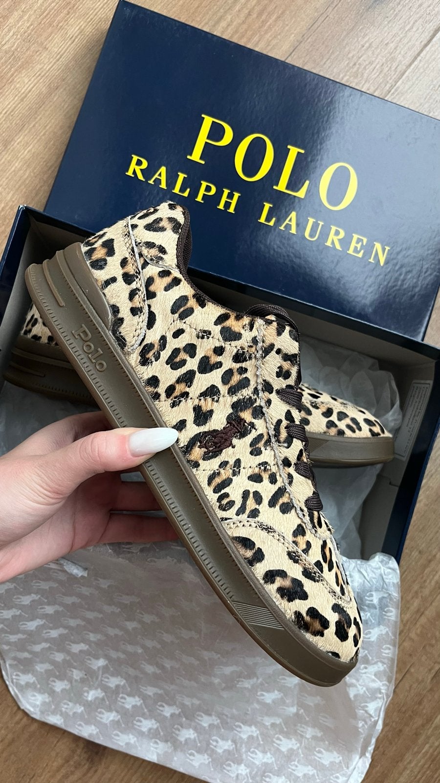 Polo Ralph Lauren Sneakers Luipaardprint EU 37 Nieuw, Ophalen of Verzenden, Nieuw, Bruin, Sneakers of Gympen