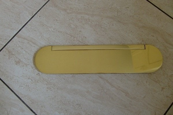 Messing brievenbus tochtklep, Ophalen of Verzenden, Gebruikt, Overige materialen