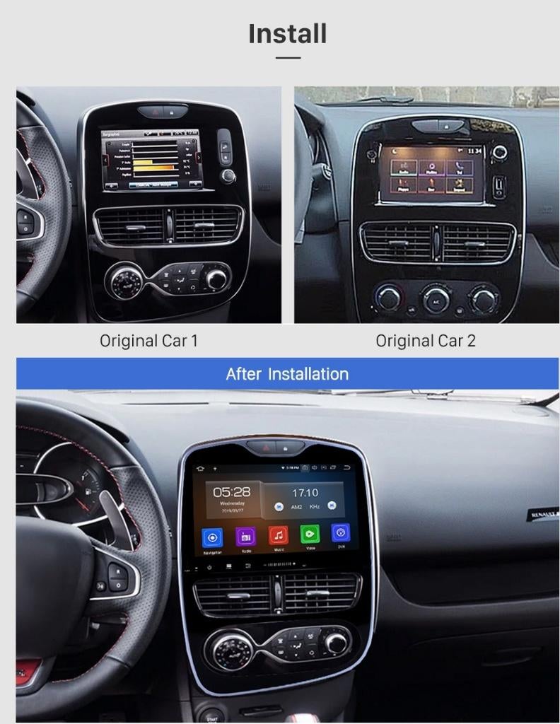 Renault Clio navigatie 2017-2019 android 15 apple carplay, Auto diversen, Autoradio's, Oberonweg 262 3208pg, Nieuw, Ophalen of Verzenden