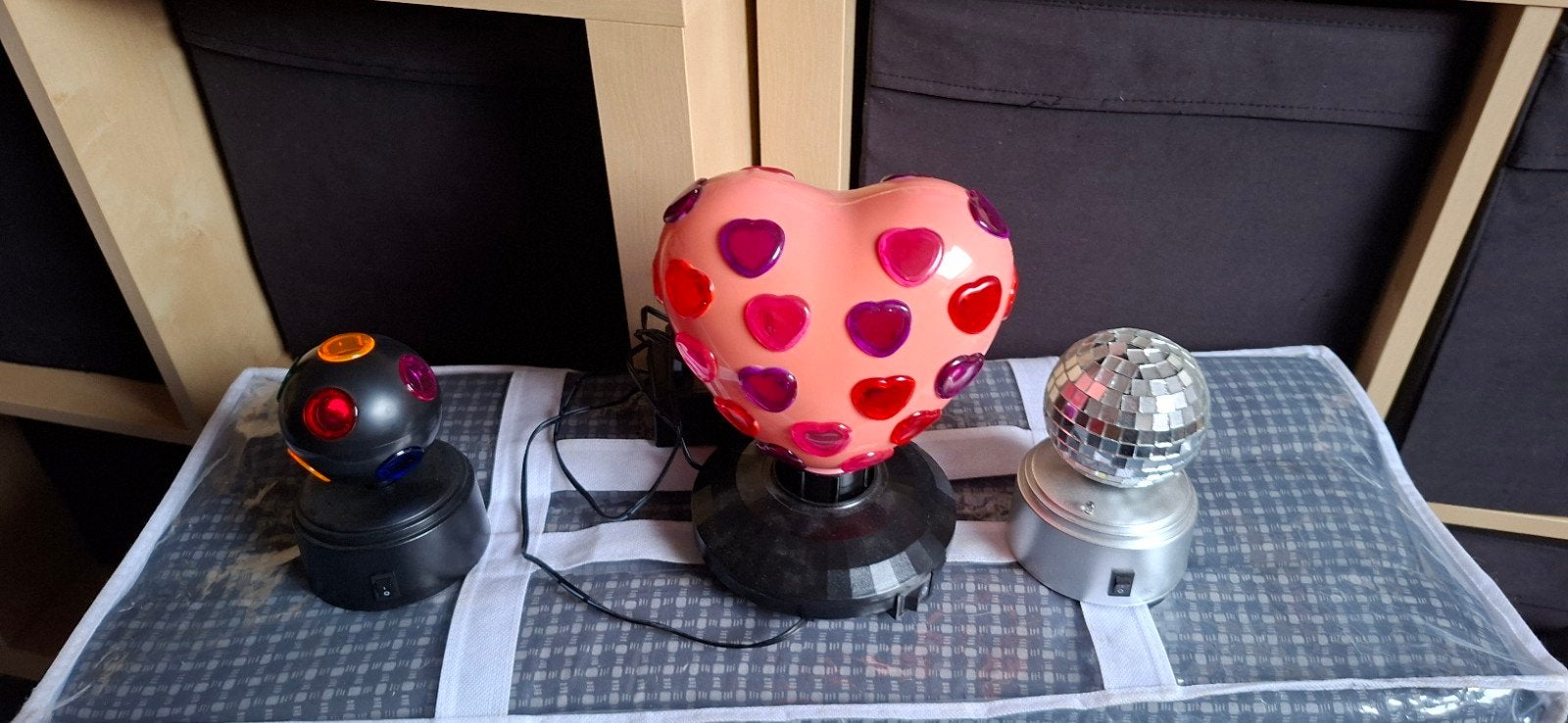 Leuke disco lampjes: hart, discobal en kleurenbol, Ophalen, Overige merken, Gebruikt, Kunststof