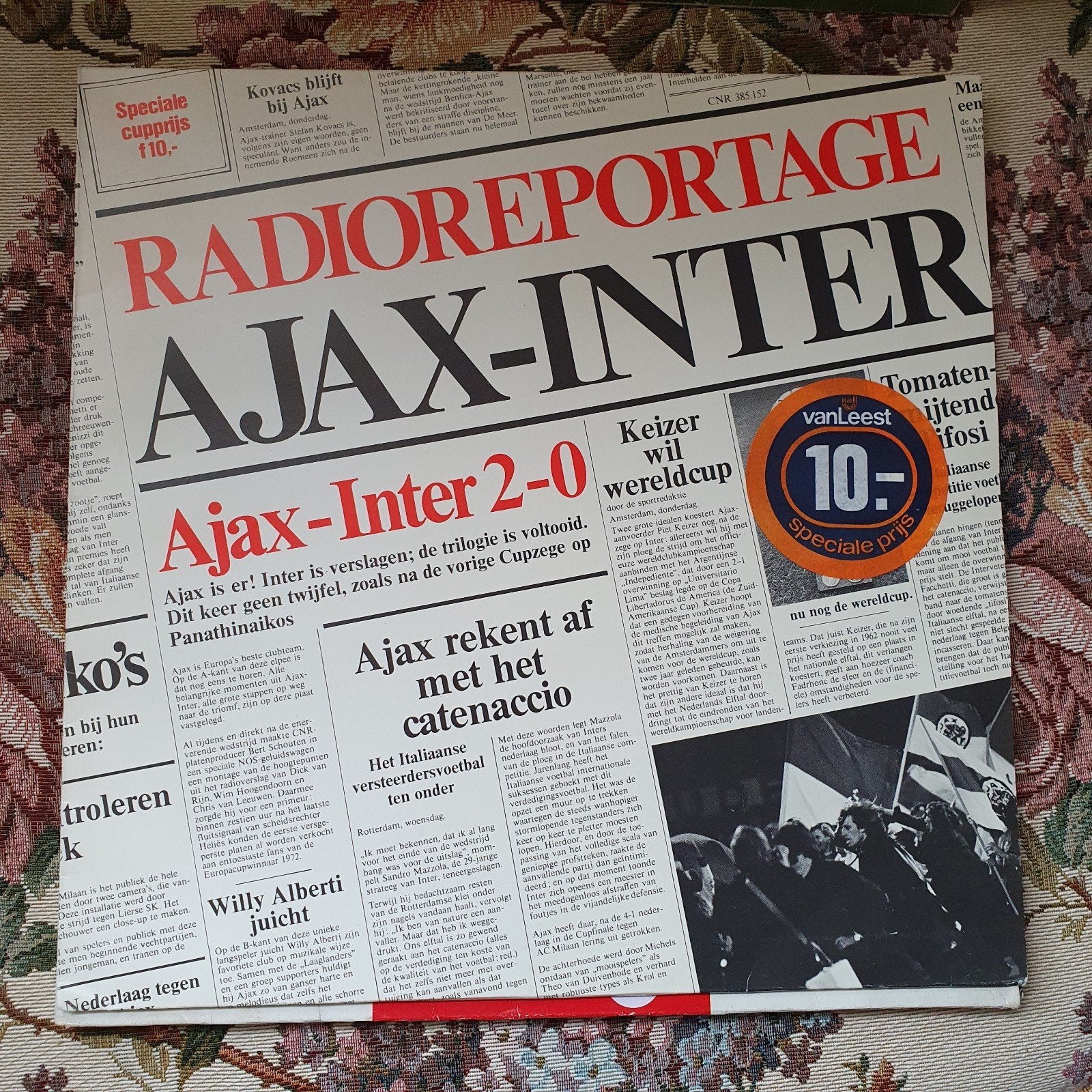 Lp  Ajax  - Inter  Radioreportage, Ophalen of Verzenden, Gebruikt, 12 inch, Levenslied of Smartlap
