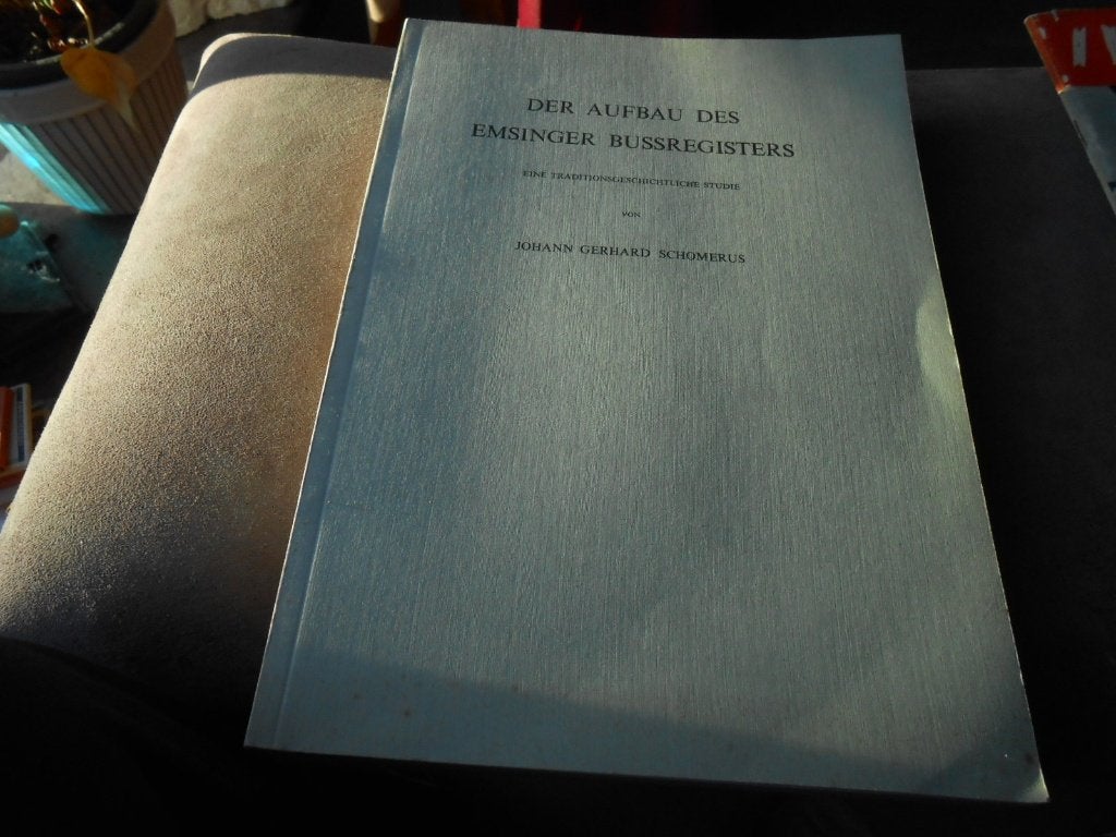 DER  AUFBAU  DES  EMSINGER BUSSREGISTERS, Ophalen of Verzenden, 20e eeuw of later, Gelezen