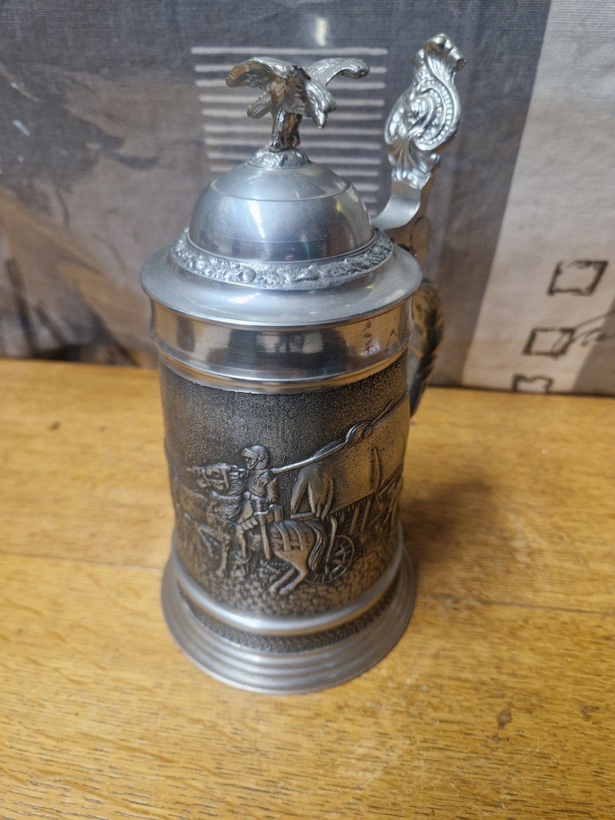 zeer mooie tinnen bierpul, Ophalen of Verzenden
