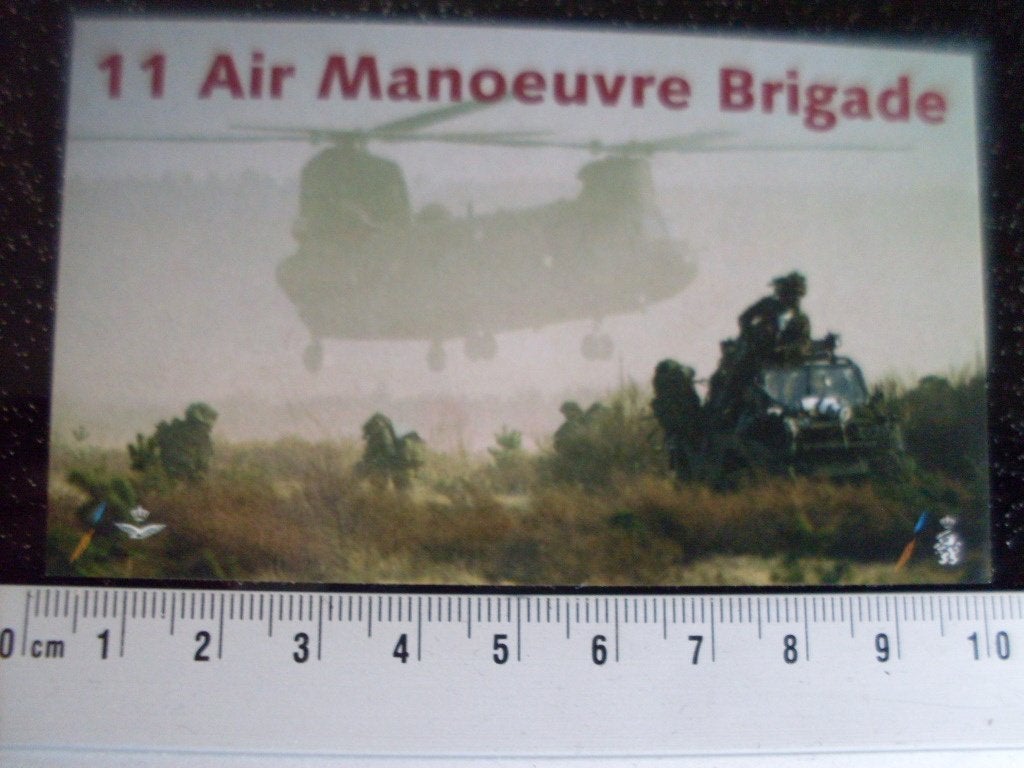 sticker 11 air manouvre brigade leger helikopter, Verzenden, Zo goed als nieuw, Bedrijf of Vereniging