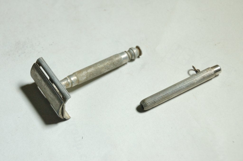scheermeshouder, vintage, ergens voor 1940?, Ophalen of Verzenden