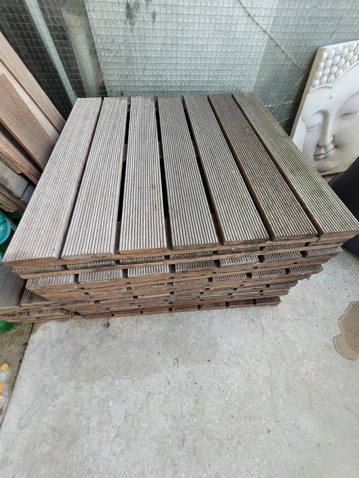 12 vlondertegels Runnen Ikea- Gebruikt, Ophalen of Verzenden, Gebruikt, Hout