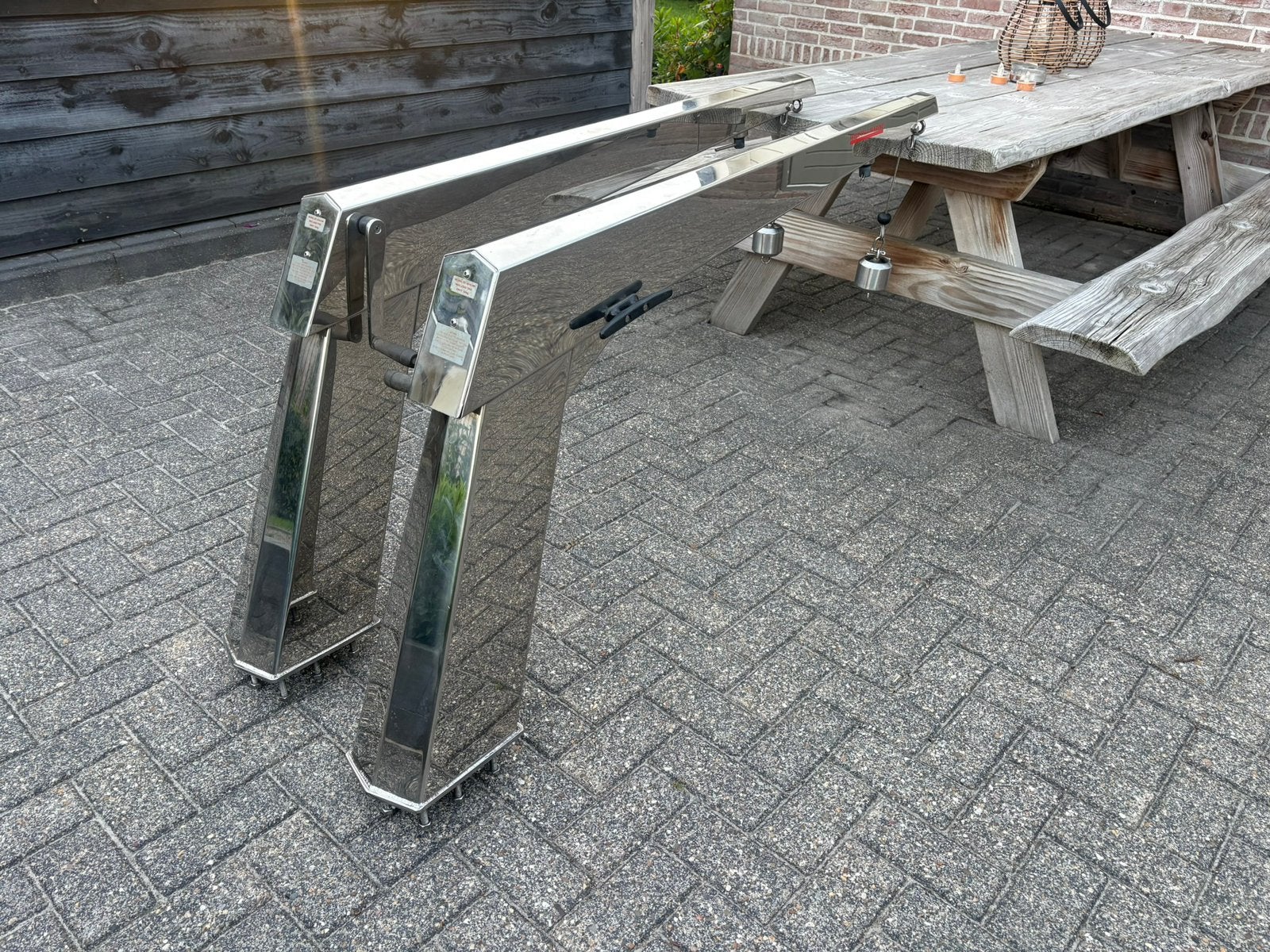 RVS 316 Davits Takels. Whittall 260kg. Davit / Davids David, Ophalen of Verzenden, Zo goed als nieuw, Overige typen, Zeilboot of Motorboot
