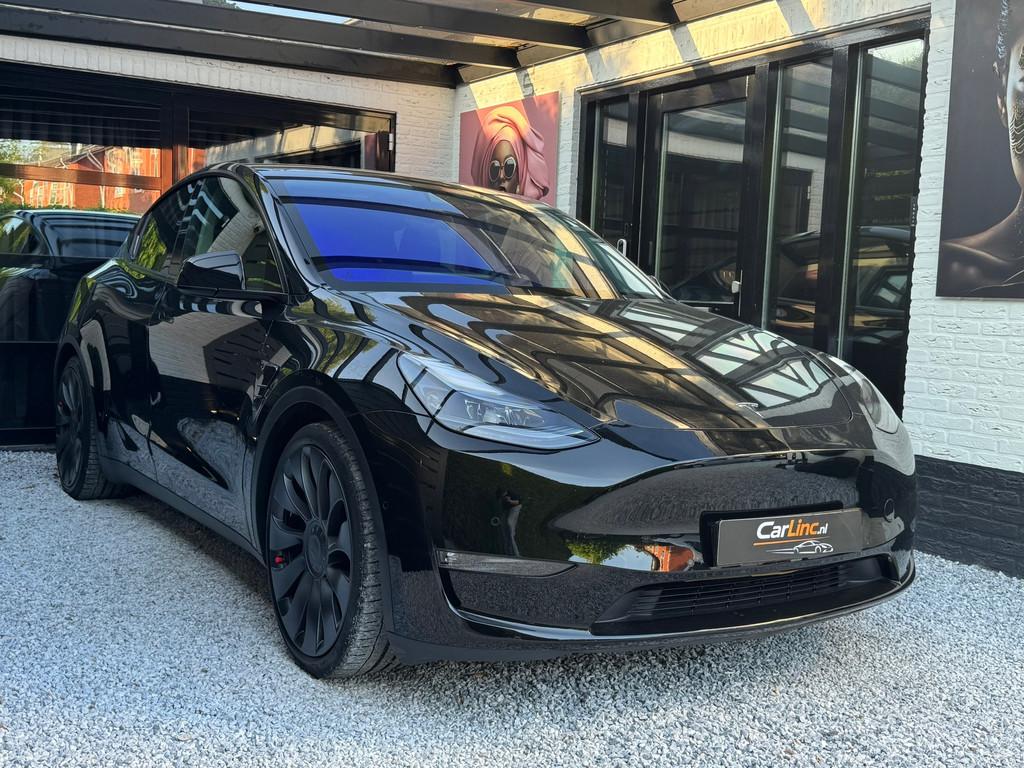 Tesla Model Y Performance AWD 75 kWh | 1E EIGENAAR | LAGE KM, Auto's, Automaat, Verwarming stoelen achter, Gebruikt, Zwart