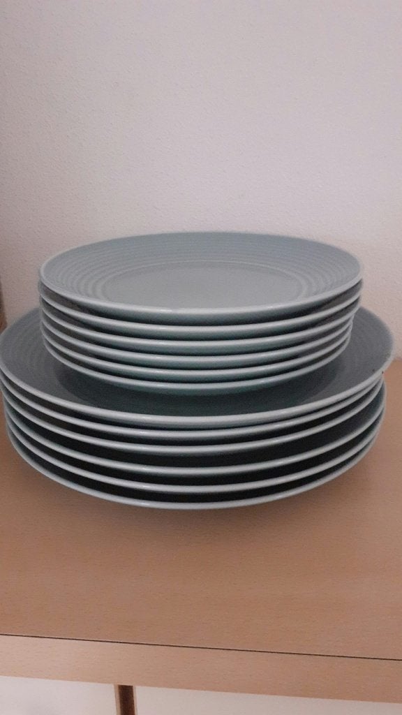 servies, grote borden en ontbijtbordjes, Ophalen, Gebruikt, Klassiek, Bord(en)