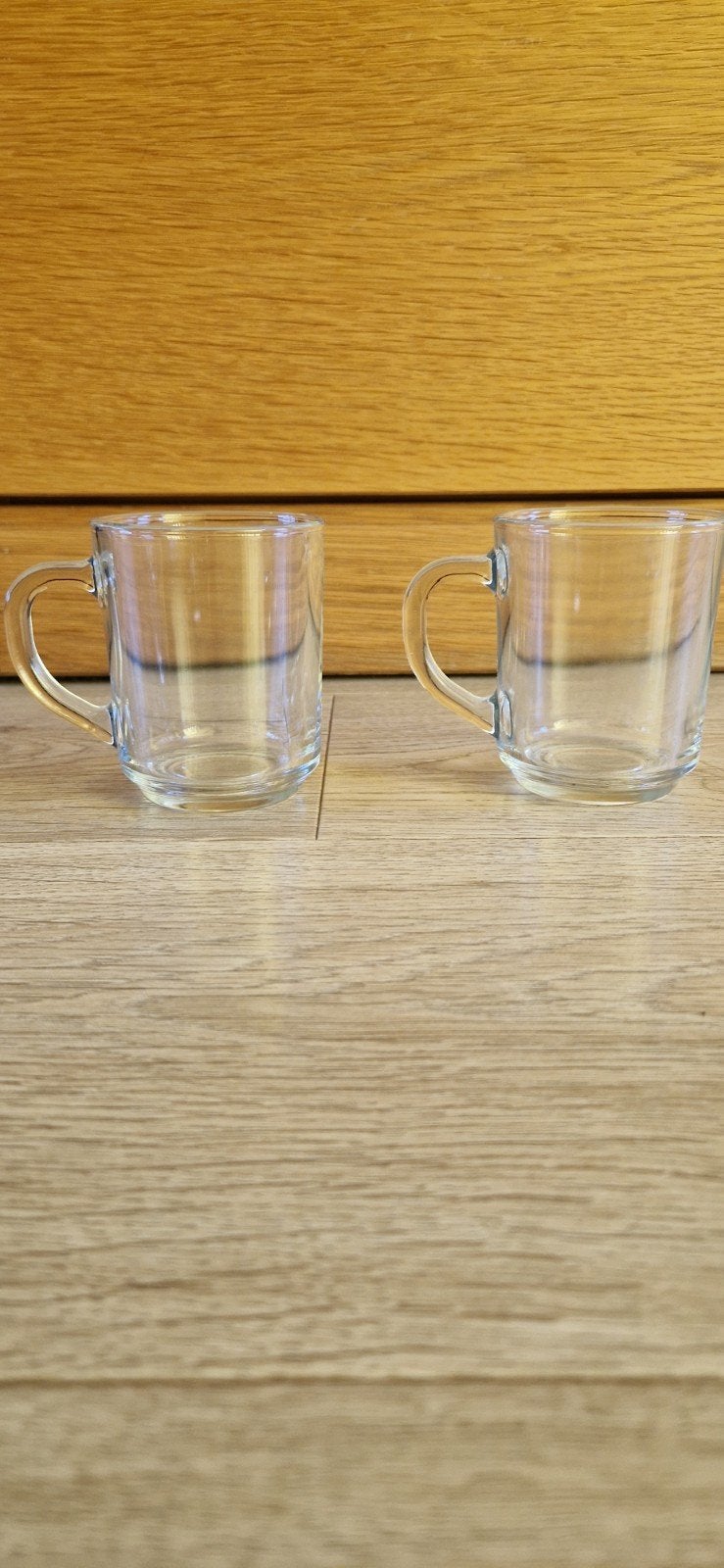 Set van 2 glazen mokken - Nieuw, Overige merken, Nieuw, Glas, Modern