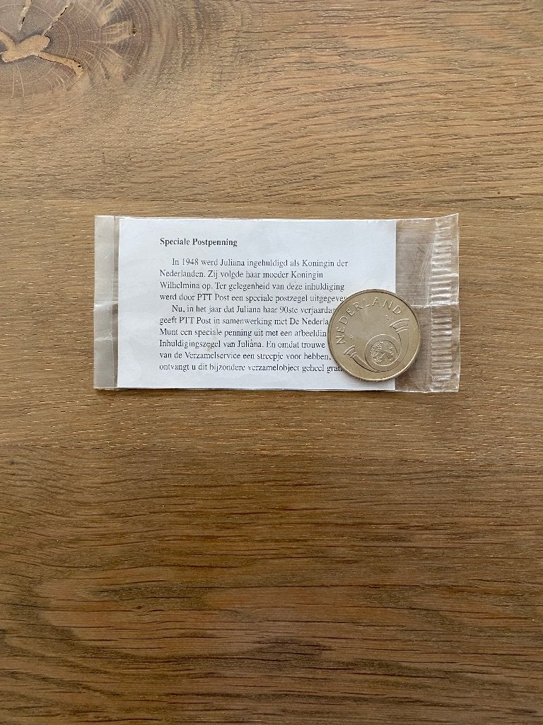 Postpenning Juliana 90 jaar, Ophalen of Verzenden, Overige materialen, Nederland