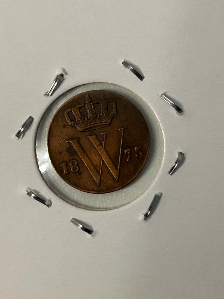 Nederland 1/2 cent 1875 Willem III, Postzegels en Munten, Munten | Nederland, Verzenden, Koning Willem III, Overige waardes, Losse munt