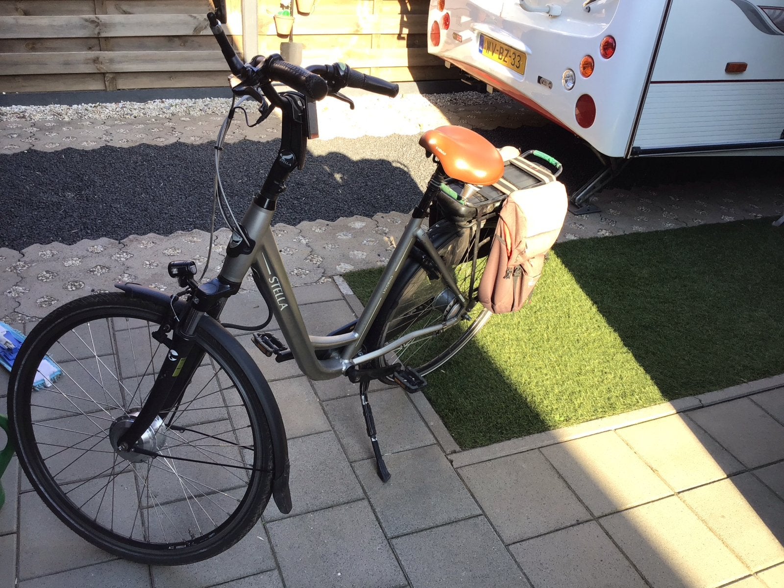 Stella fiets met lage instap en versnellingen, Velgrem, Ophalen, Overige merken, 53 tot 56 cm