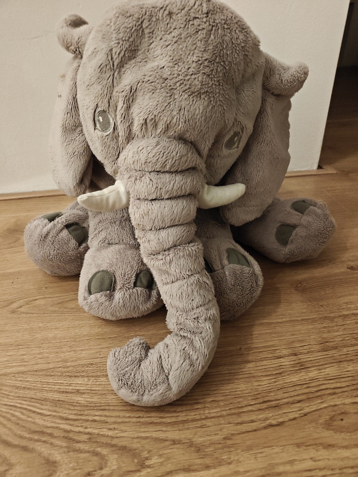 IKEA JÄTTESTOR Olifant Knuffel - Grote Pluche Olifant, IKEA, Grijs, Ophalen of Verzenden, Zo goed als nieuw