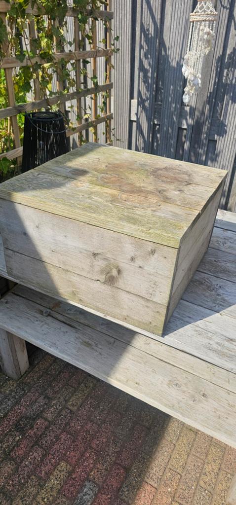 Houten blok tafel, Ophalen of Verzenden, Gebruikt