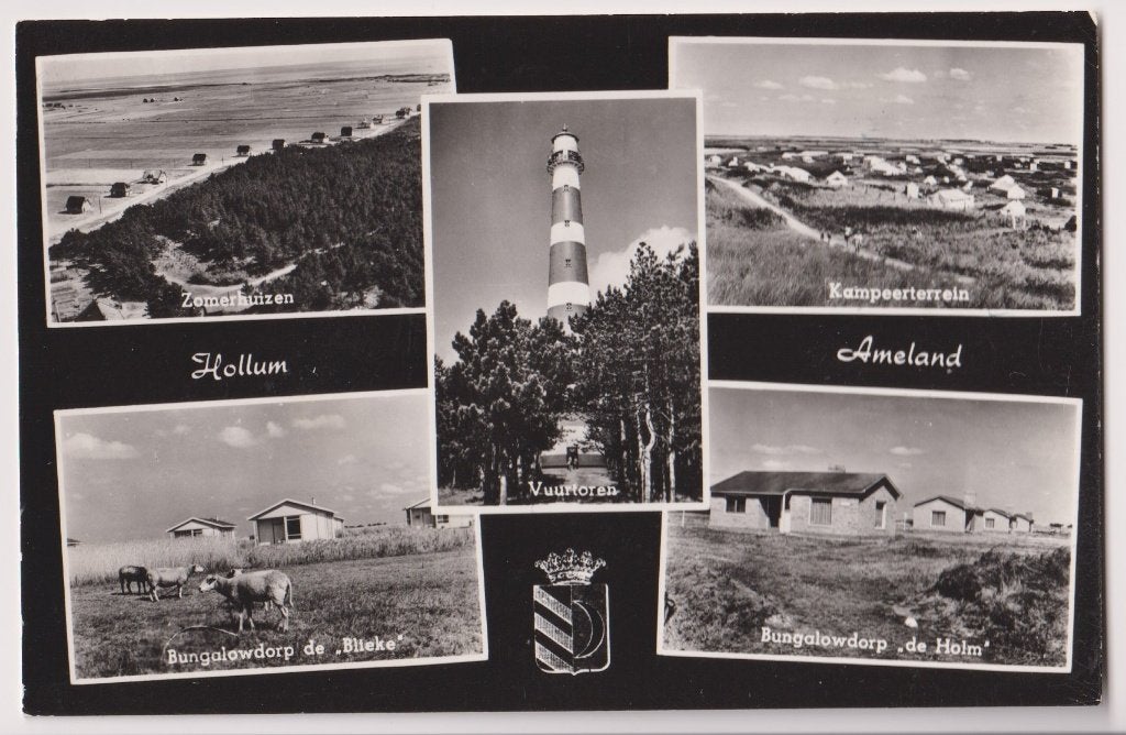 081 Ameland Blieke Holm Kampeerterrein Zomerhuizen Vuurtoren, Verzamelen, Verzenden, 1960 tot 1980, Gelopen, Friesland