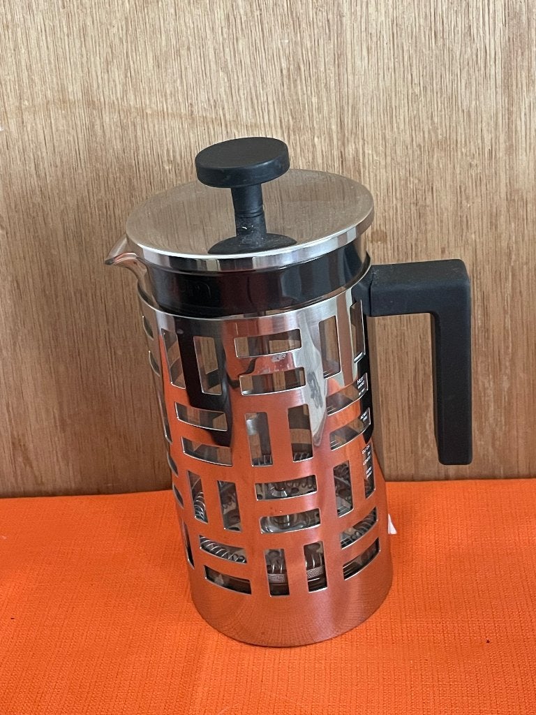 Bodum Cafetière / French Press Eileen met bijpassend glas, Huis en Inrichting, Ophalen, Zilver, Bodum, Zo goed als nieuw