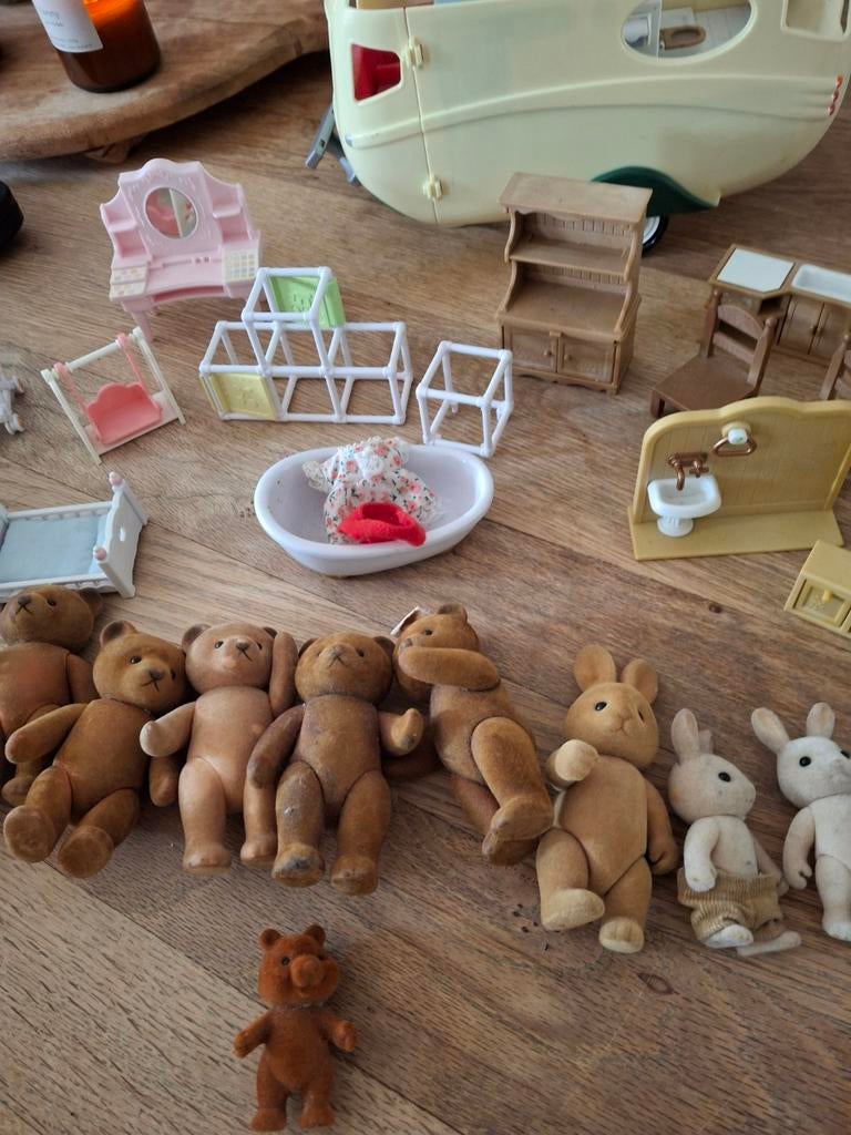 Sylvanian Families Camper met accessoires en figuren, Verzenden, Gebruikt, Jongen of Meisje