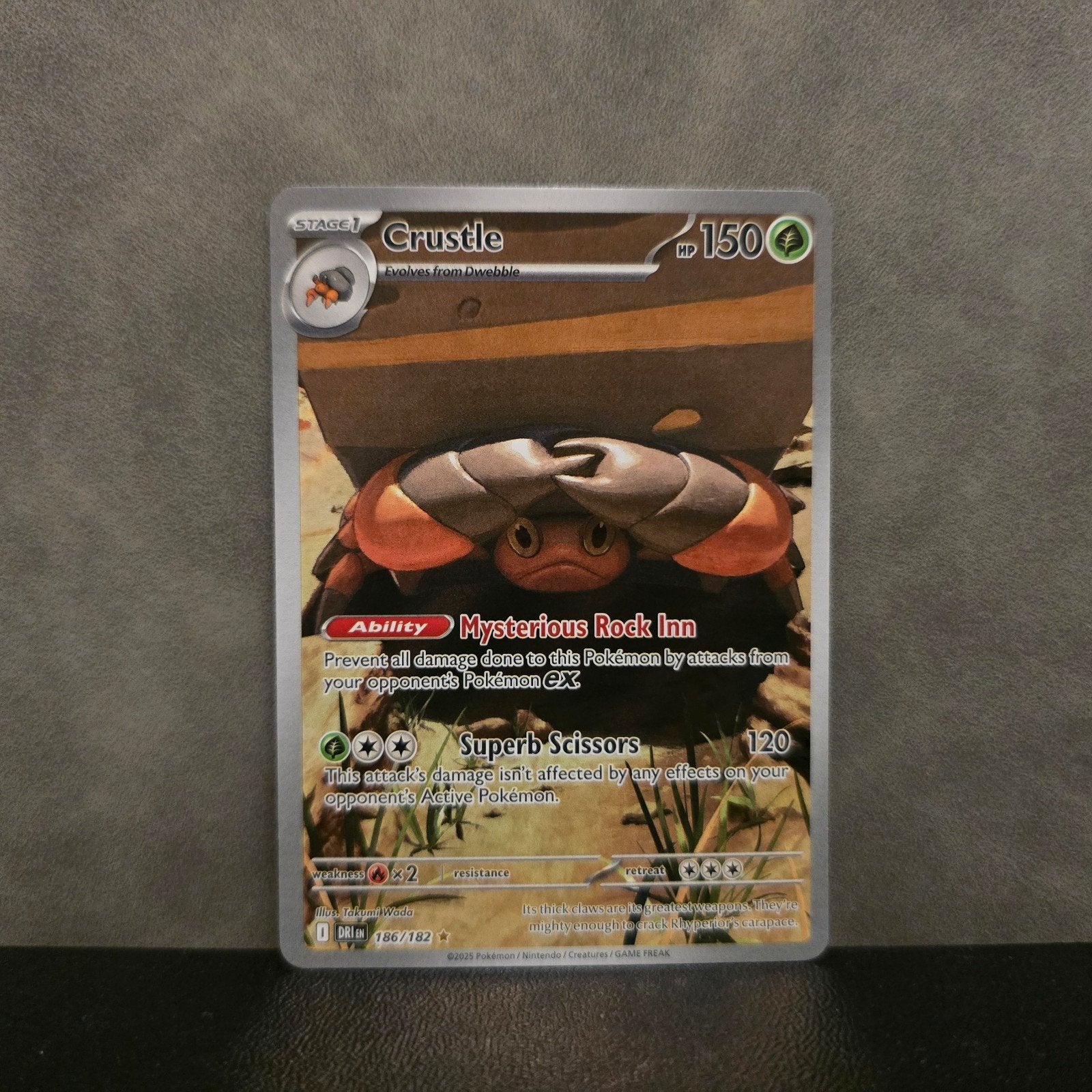 Crustle (DRI 186) Destined Rivals Pokémon Kaart NM, Ophalen of Verzenden, Zo goed als nieuw, Losse kaart