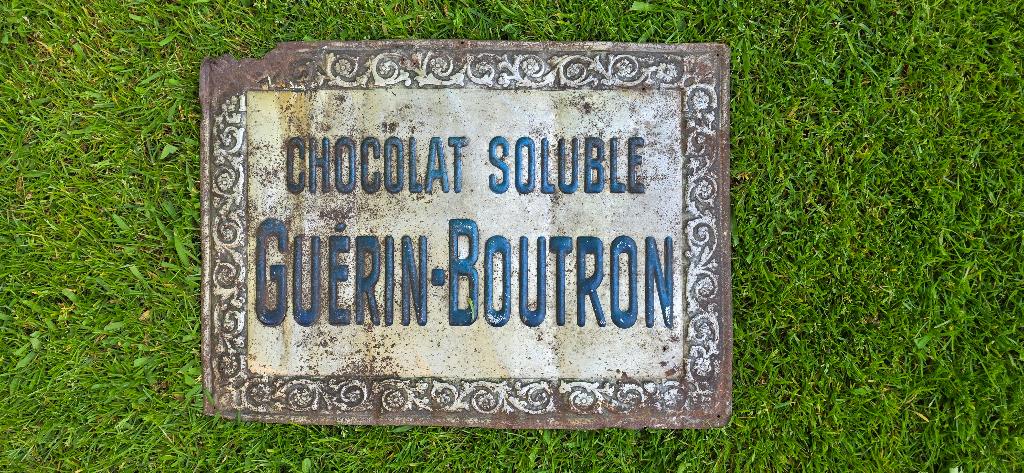 Frans Reclamebord Chocolade -Chocolat Soluble Guerin Boutron, Ophalen of Verzenden, Gebruikt, Reclamebord