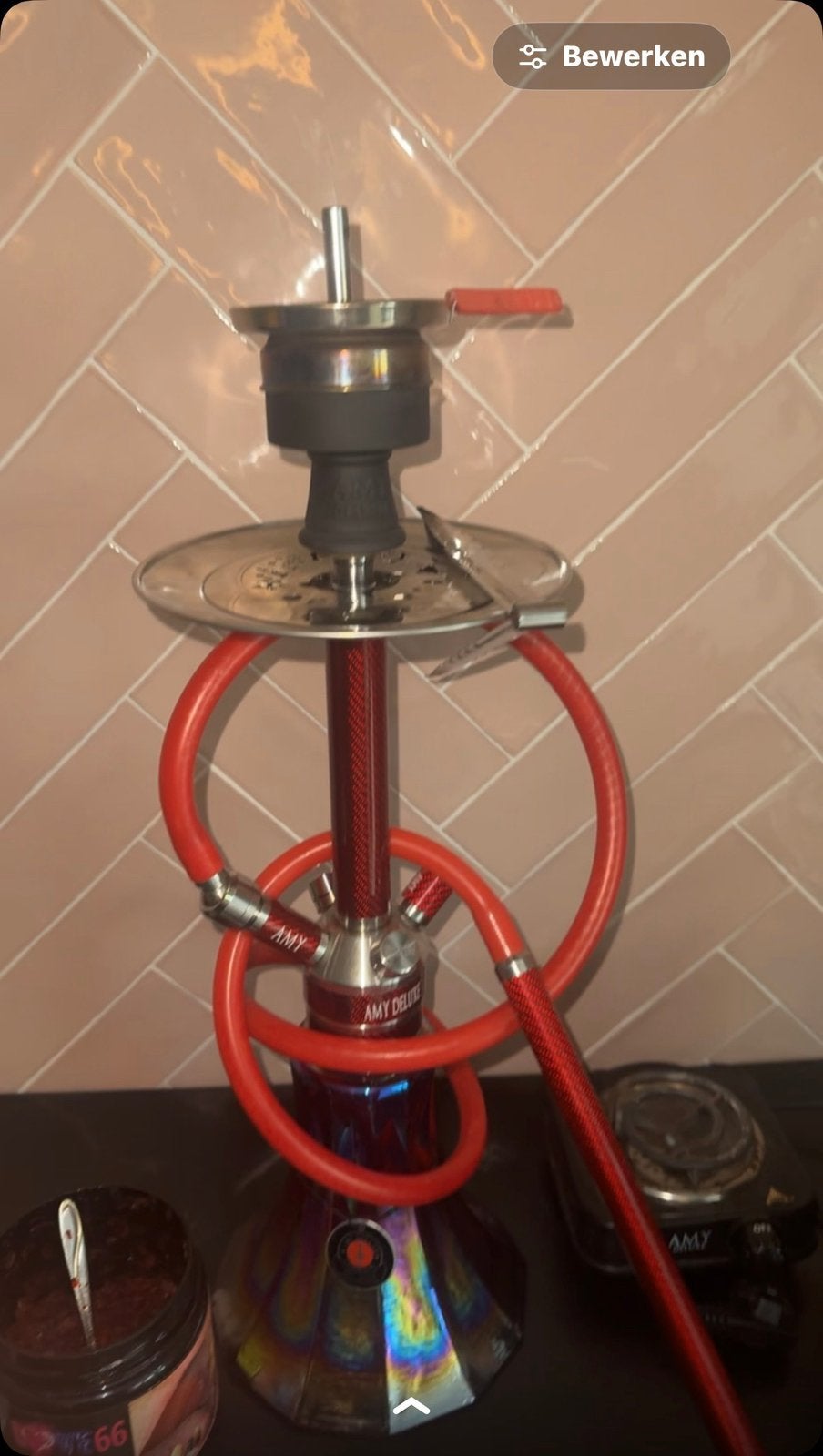 Carbon shisha amy deluxe, Ophalen, Nieuw, (Water)pijp