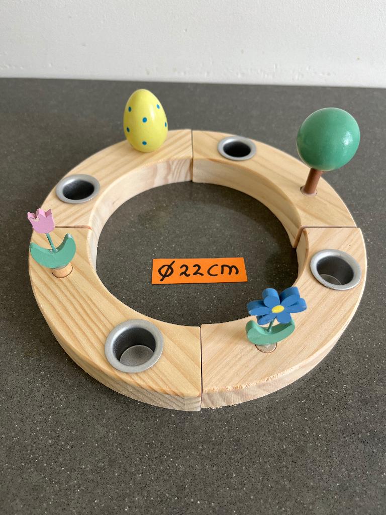 Houten jaarring met figuurtjes, Ophalen of Verzenden, Nieuw, Hout, Minder dan 25 cm