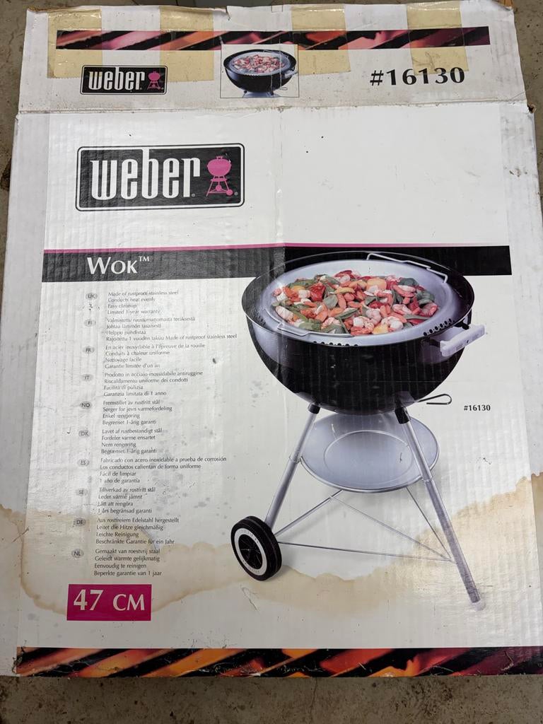 Weber Wok 47cm - Nieuw in Verpakking, Ophalen of Verzenden, Nieuw