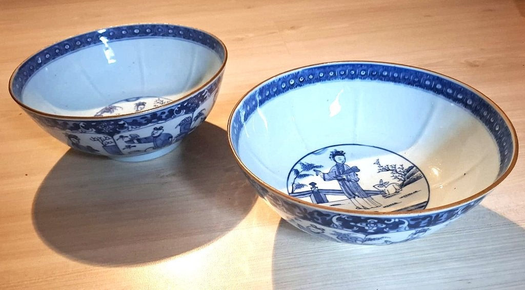 2 zeer mooie Chinees porselein Qianlong kommen, Antiek en Kunst, Ophalen of Verzenden