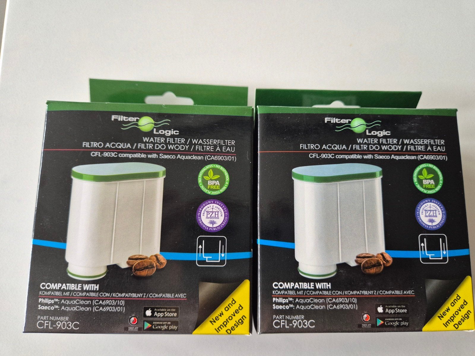 2x Waterfilter voor Philips en Saeco koffiemachines (CFL-903, Ophalen of Verzenden, Nieuw