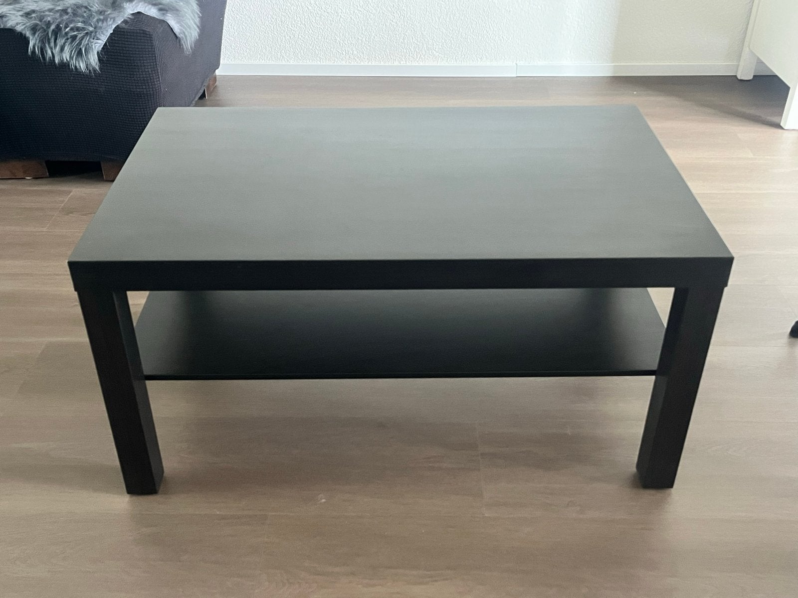 Salontafel zwart ikea lack, Ophalen, Vierkant, 50 tot 100 cm, Zo goed als nieuw