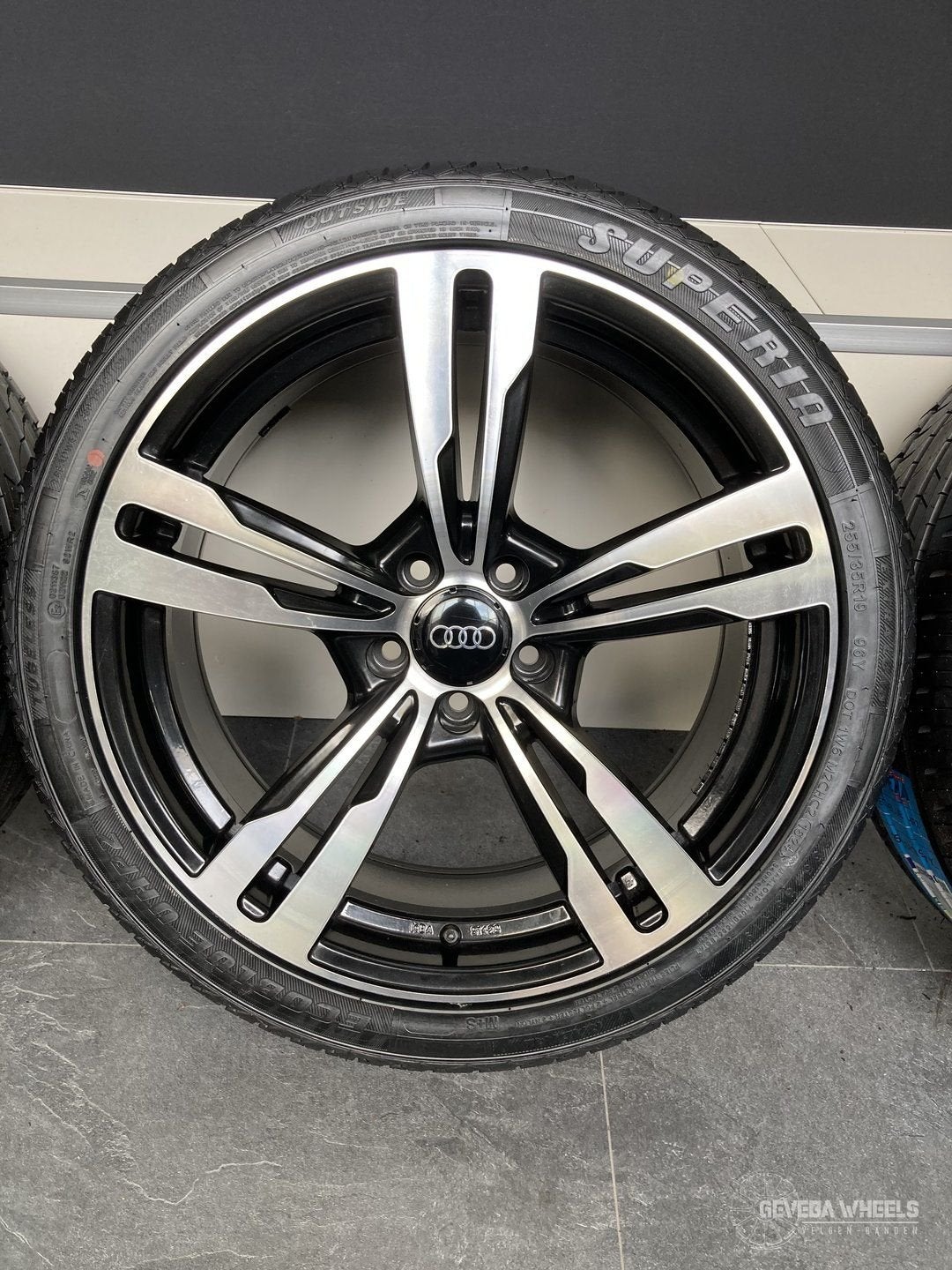 19” Audi A5 / S5 sport velgen + banden 5x112 255/35/19, 19 inch, Gebruikt, 255 mm, -