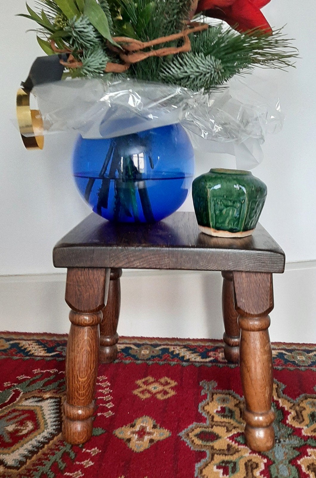 Stevig,planten of voeten bankje, Ophalen of Verzenden, Hout