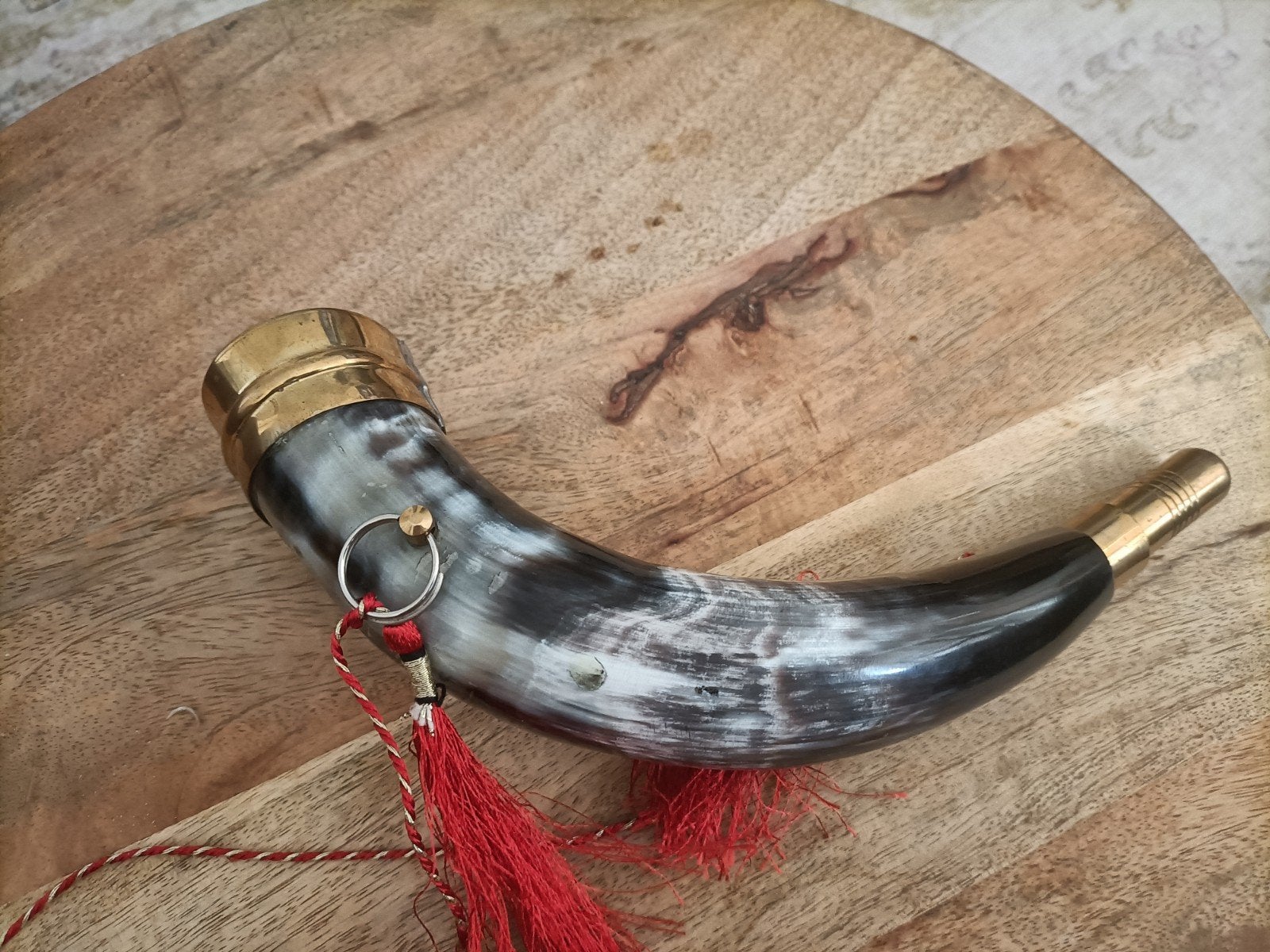 Scheepstoeter van buffalo hoorn en koper, Ophalen of Verzenden