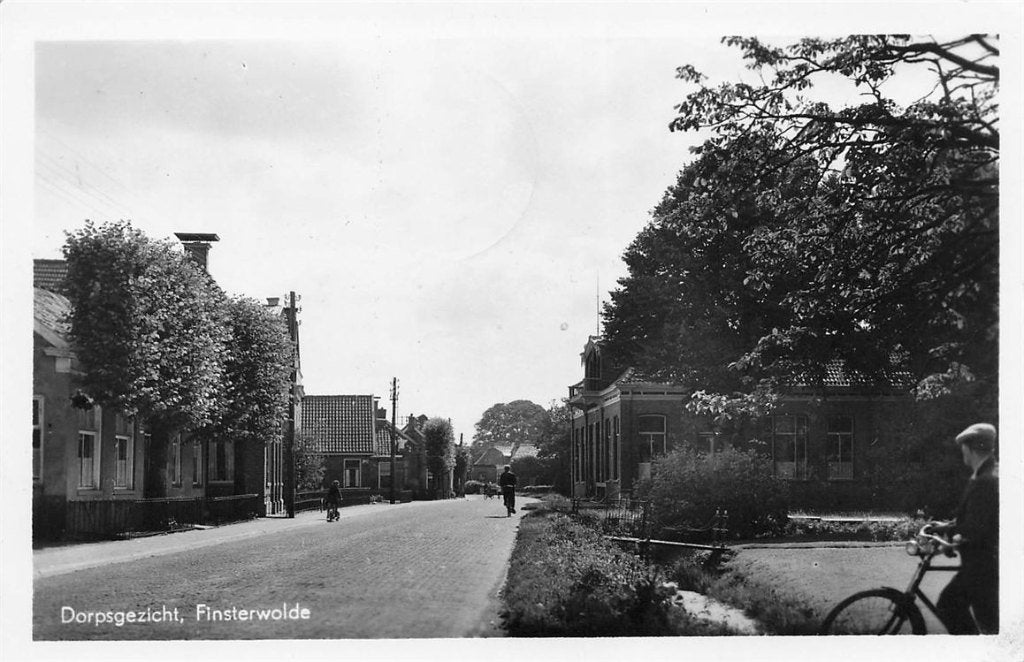 702-381-009 Dorpsgezicht Finsterwolde, Verzenden, Voor 1920, Groningen