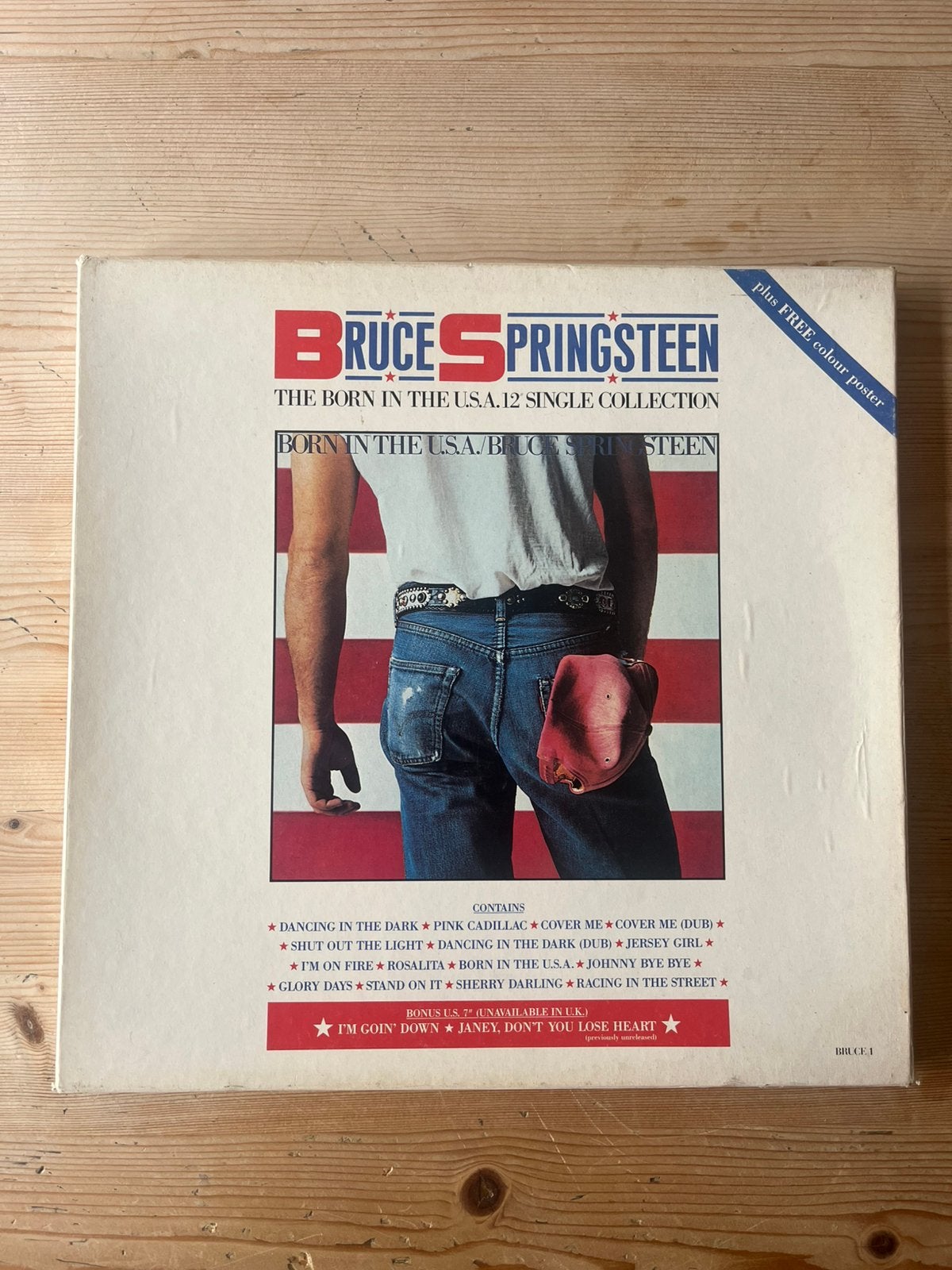 Bruce Springsteen 12” Single Collection met Poster, 1980 - 1989, Ophalen of Verzenden, Zo goed als nieuw, 12 inch