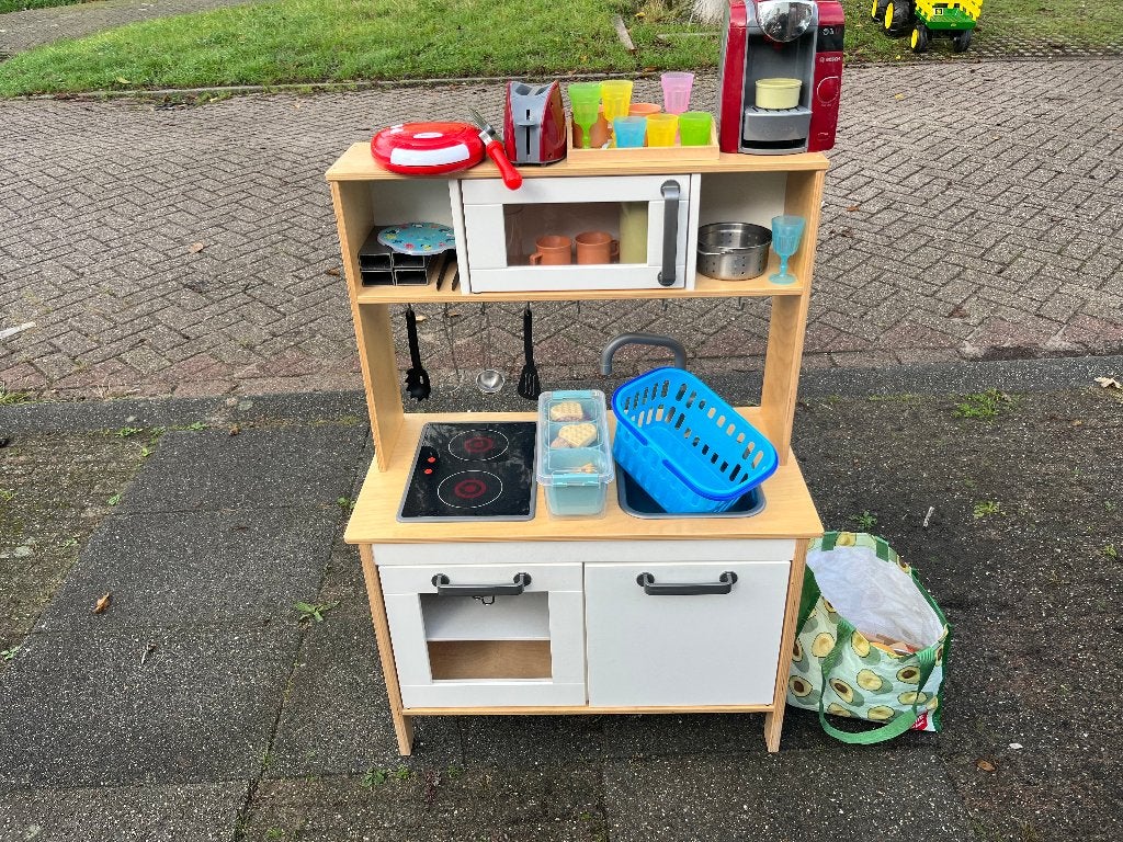 Speelkeuken inclusief div. spullen, Kinderen en Baby's, Ophalen, Gebruikt, Hout, Speelkeuken